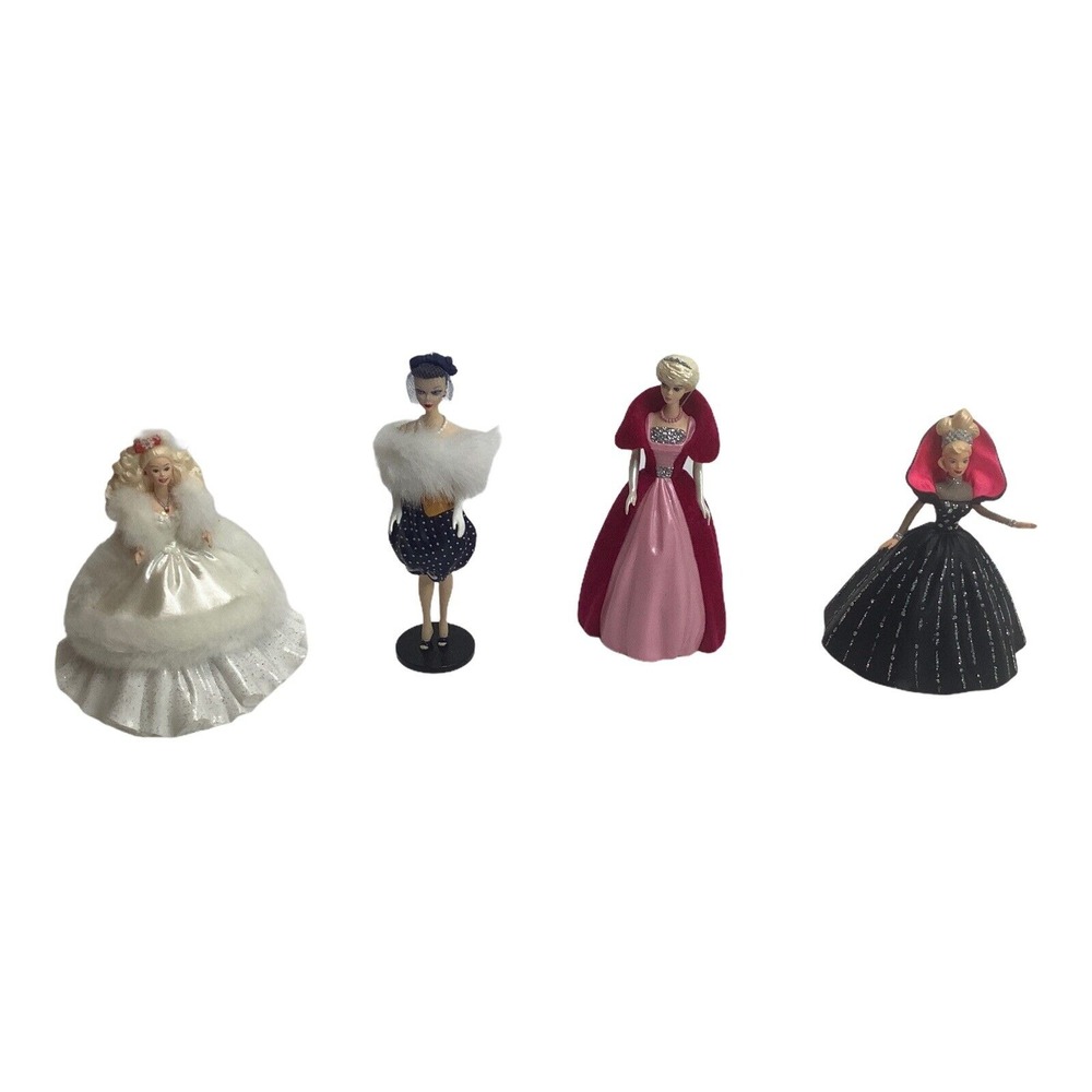 4 Barbie Hallmark Keepsake Ornament Sophisticated Lady Gay Parisienne Holiday